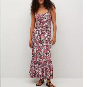 Mango Ruffle printed dress Size 4